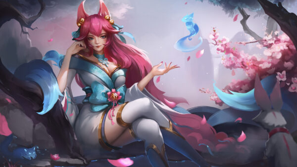 Wallpaper Ahri, League, Legends