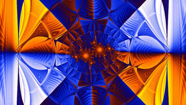 Wallpaper Brown, Abstract, Mobile, Lines, Abstraction, Desktop, Shapes, Glow, Yellow, Blue