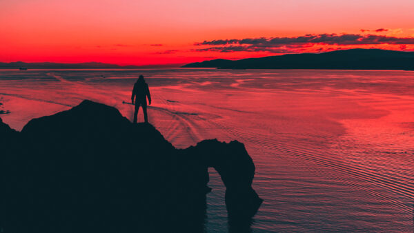 Wallpaper Silhouette, Sunset