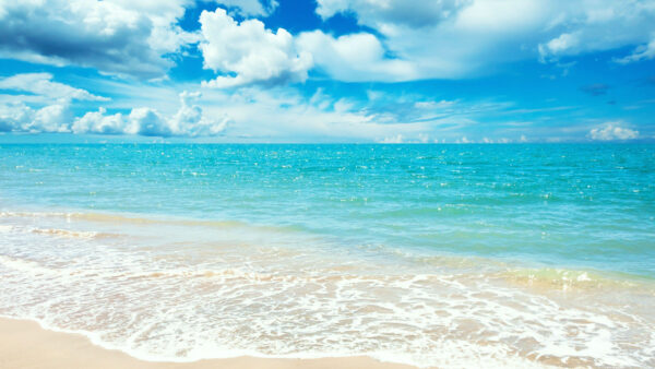 Wallpaper Beach, Under, Desktop, Blue, Mobile, Sky, Beautiful, Cloudy