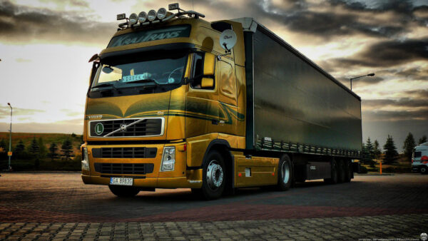 Wallpaper Golden, Truck, Cars, Volvo, Takuache