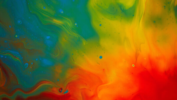 Wallpaper Light, Green, Red, Desktop, Background, Stains, Paint, Yellow, Abstract