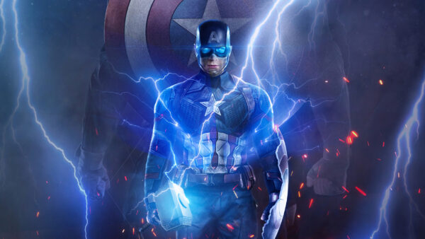 Wallpaper Captain, With, America, Sparkling