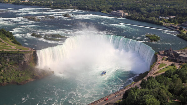 Wallpaper Nature, Canada, Boat, Niagara, Falls