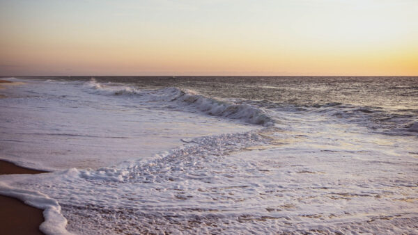 Wallpaper Sky, Ocean, Beach, Desktop, Nature, With, Waves, Background