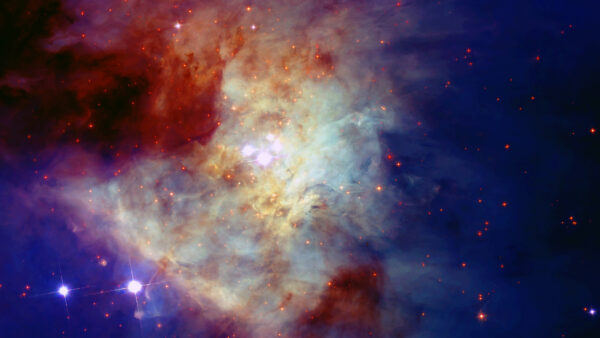 Wallpaper Sky, Nebula, Blue, Colorful, Orion, Dark, Stars, Space