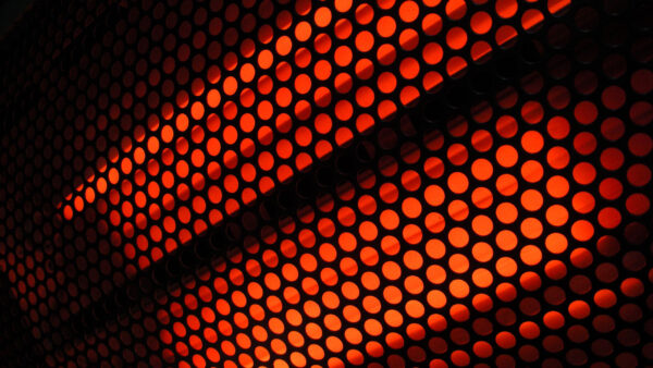 Wallpaper Black, Lines, Red, Circles, Glow, Abstract, Abstraction