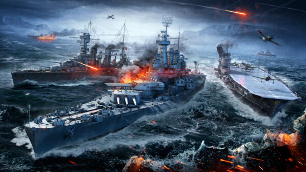 Wallpaper Battle, Warships, Sea, Naval, World
