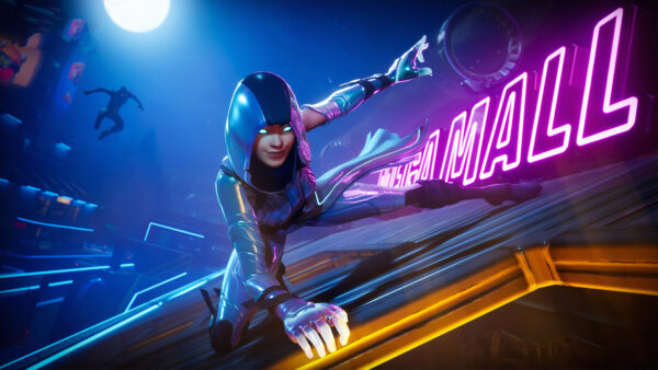 Wallpaper 2019, Glow, Neon, Skin, Fortnite