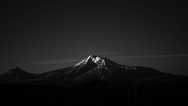 Wallpaper Mountain, Aesthetic, Fuji, Desktop, Black
