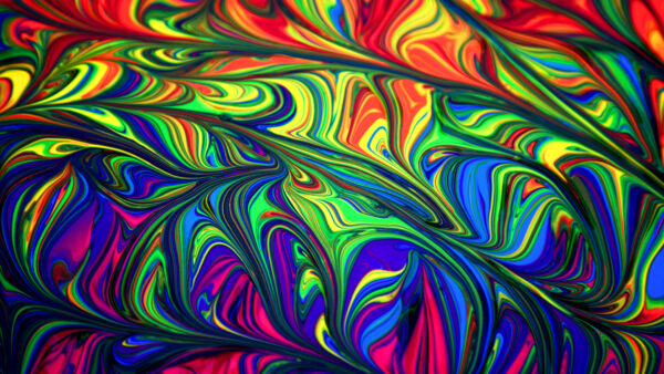 Wallpaper Waves, Colorful, Rainbow, Desktop, Background, Floral, Abstract, Creative