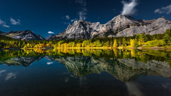 Wallpaper River, Green, Sky, Mobile, Blue, Desktop, And, Nature, Under, Reflection, Mountains, Trees, Beautiful