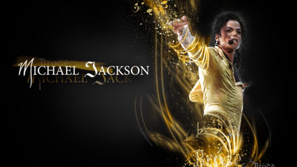 Wallpaper Color, Jackson, Black, Background, Wearing, Michael, Golden, Desktop, Dress, Singing