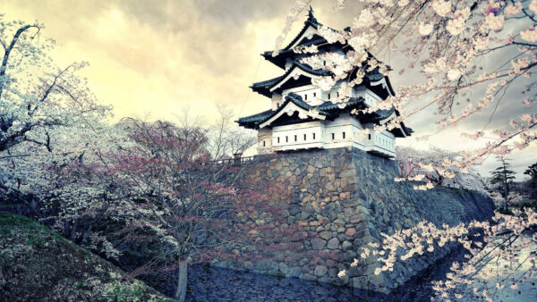 Wallpaper Castle, Japanese, Desktop, Hirosaki