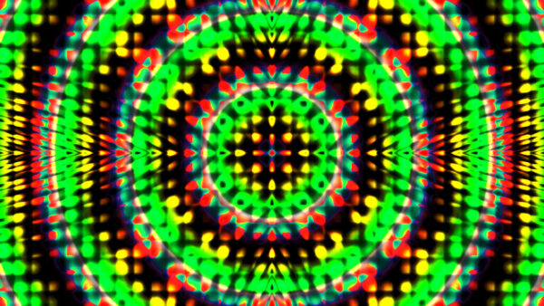 Wallpaper Desktop, Shapes, Mobile, Kaleidoscope, Green, Yellow, Circles, Red, Abstract