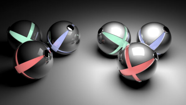 Wallpaper Balls, Green, Abstract, Black, Blue, Red