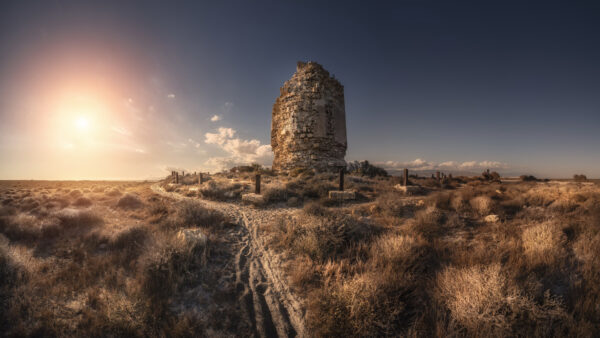 Wallpaper And, Desktop, Under, Sky, Ruined, Sun, Side, Nature, Blue, Landscape