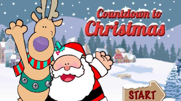 Wallpaper Christmas, With, Countdown, Claus, Santa, Cartoon
