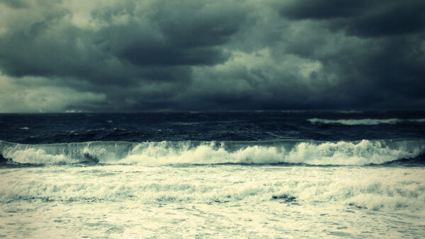 Wallpaper Desktop, Waves, With, Beach, Clouds, Nature, Under