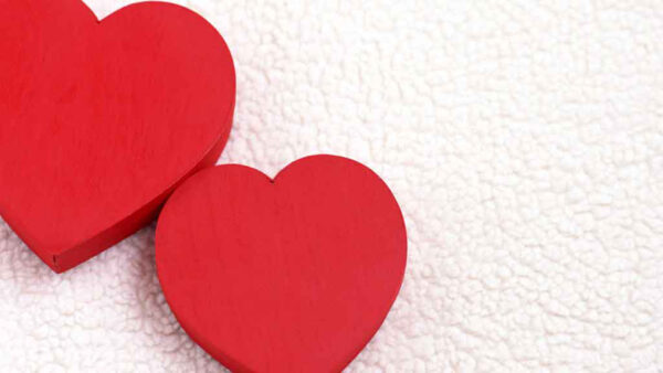 Wallpaper Heart, Two, White, Shapes, Red, Background, Love