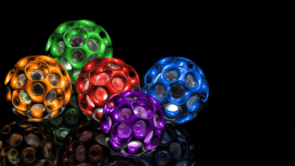 Wallpaper Background, Black, Colorful, Balls, Cool