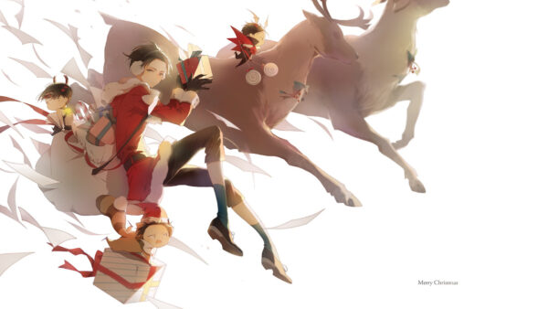 Wallpaper Background, Deers, Titan, Ackerman, With, Levi, White, Attack