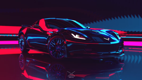 Wallpaper Corvette, Z06, CGI, Chevrolet