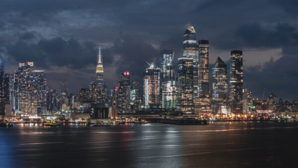 Wallpaper Panorama, Travel, City, Skyscraper, New, York, Night