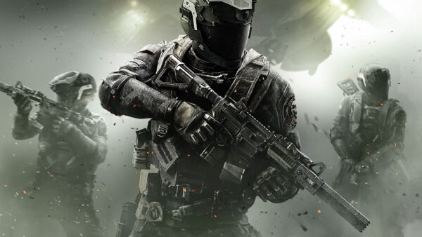 Wallpaper Duty, Helmet, Call, Machine, Desktop, Warriors, Gun, And, With