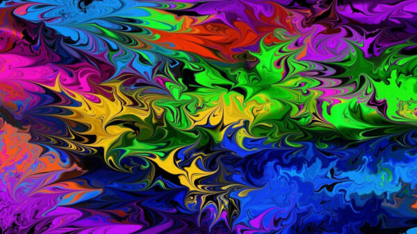 Wallpaper Painting, Colorful, Trippy, Oil, Desktop