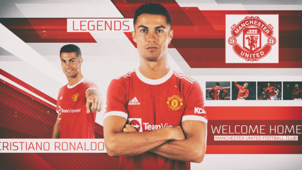 Wallpaper With, Cristiano, Manchester, Ronaldo, United, Logo