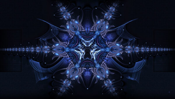 Wallpaper Glare, Fractal, Desktop, Blue, Abstraction, Mobile, Abstract, Pattern