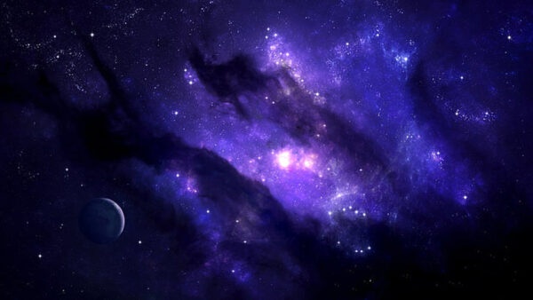 Wallpaper Space, Sky, Stars, Purple, Galaxy, Planet