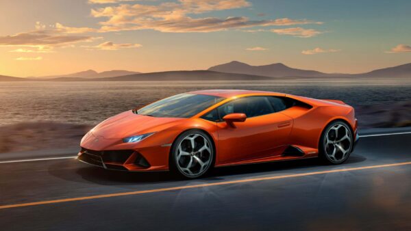 Wallpaper Car, Evo, Background, Sky, Blue, Ocean, Orange, Lamborghini, Huracan