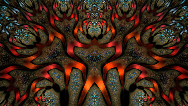 Wallpaper Blue, Art, Design, Red, Shapes, Abstract, Pattern