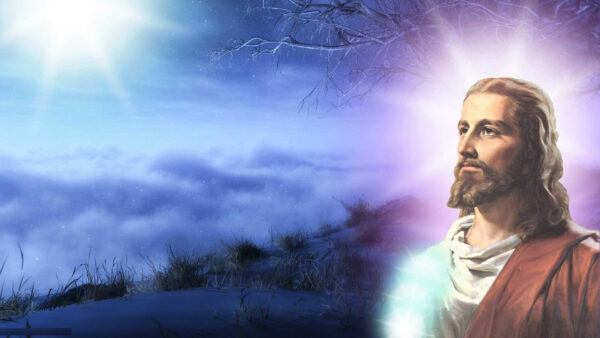 Wallpaper Sky, Jesus, Blue, Purple, Background