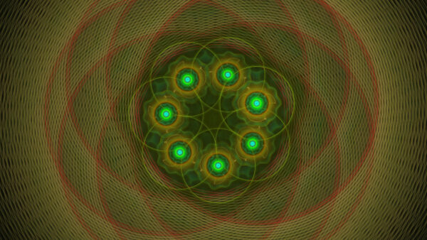 Wallpaper Flower, Mobile, Abstraction, Circles, Petal, Abstract, Fractal, Desktop, Green