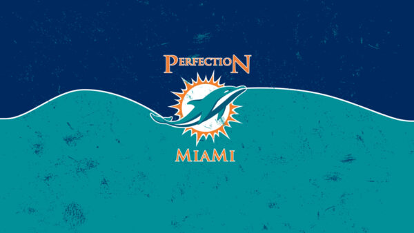 Wallpaper Logo, Blue, Seagreen, Dolphins, Miami, Background