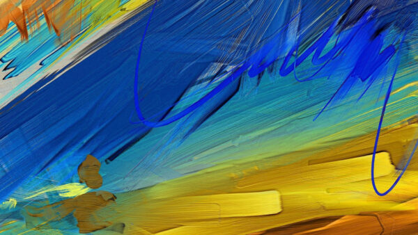 Wallpaper Textured, Desktop, Blue, Yellow, Paint
