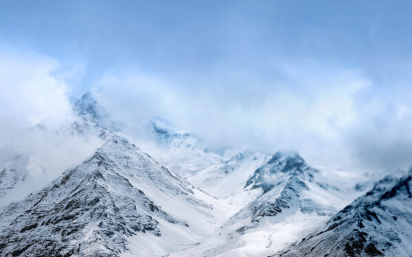 Wallpaper ASUS, ZenFone, Mountains, Snow
