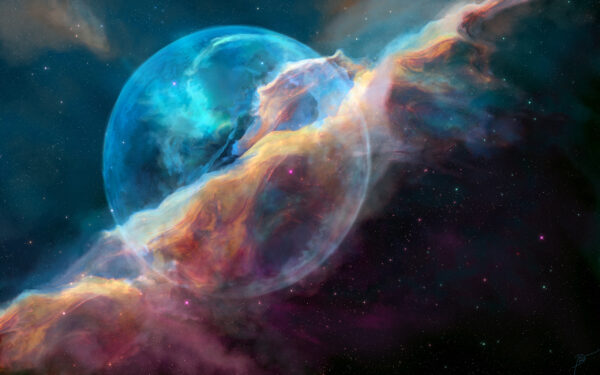 Wallpaper NGC, Nebula, Bubble, 7635