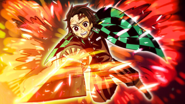 Wallpaper Slayer, Kamado, Desktop, Anime, Demon, Sword, Fire, Tanjiro, With