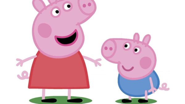 Wallpaper George, And, White, Peppa, Pig, Anime, Background