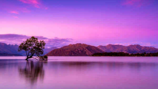 Wallpaper And, Water, Nature, Landscape, Sky, Mountains, Body, Purple, Under