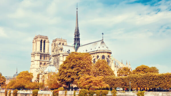 Wallpaper Clouds, Notre, Sky, Dame, Desktop, And, Background, Mobile, Paris, Blue, Travel, With