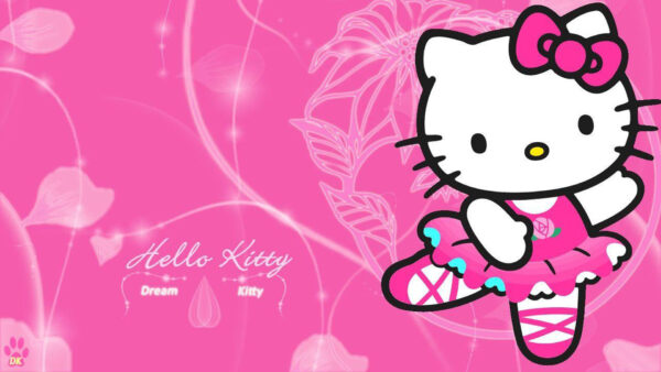 Wallpaper Background, Flower, Pink, Hello, Kitty, Desktop
