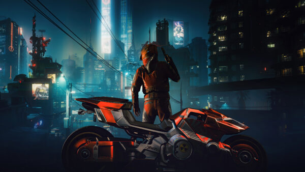 Wallpaper 2077, Motorcycle, Cyberpunk, Boogeyman