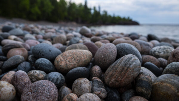Wallpaper Blur, River, Nature, Closeup, View, Mobile, Stones, Shore, Pebbles, Trees, Background, Desktop
