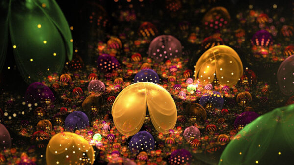 Wallpaper Art, Glitter, Glare, Colorful, Abstract, Fractal