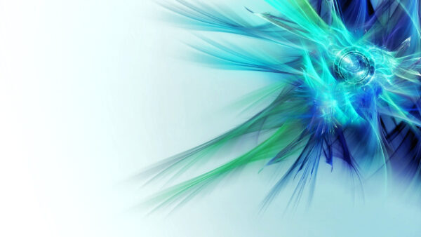 Wallpaper Blue, Background, Feather, Green, Abstraction, Lines, Soft, Simple, Illustration
